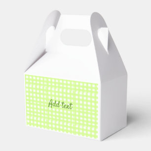Caja Para Regalos Gigante de color de arena verde ginham personaliza