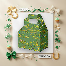 Caja Para Regalos Gilded Gaelic Birthday Sage St. Patrick's Pattern