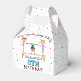 Caja Para Regalos Gimnasia Niños Chica Fiesta de Cumpleaños Tema