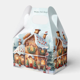 Caja Para Regalos Gingerbread House Navidades Holiday Box