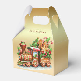 Caja Para Regalos Gingerbread Train Holiday Box