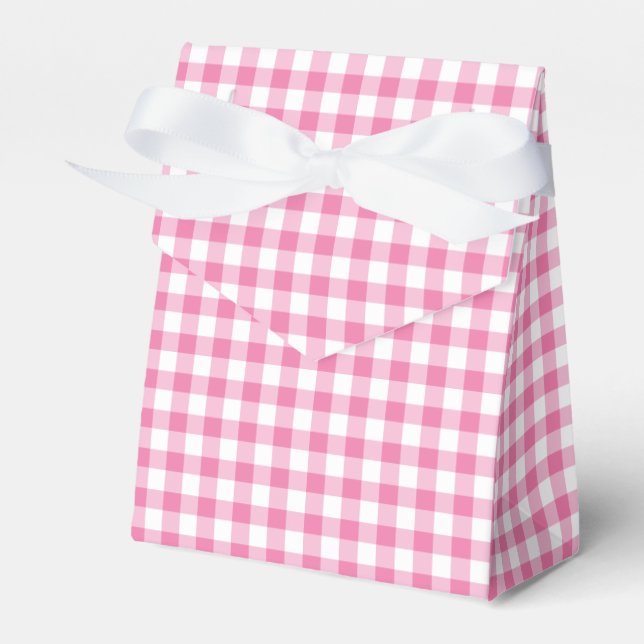 Caja Para Regalos Gingham Clásico Fuchsia (Front Side)