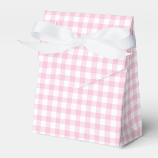 Caja Para Regalos Gingham Clásico Rosa Claro