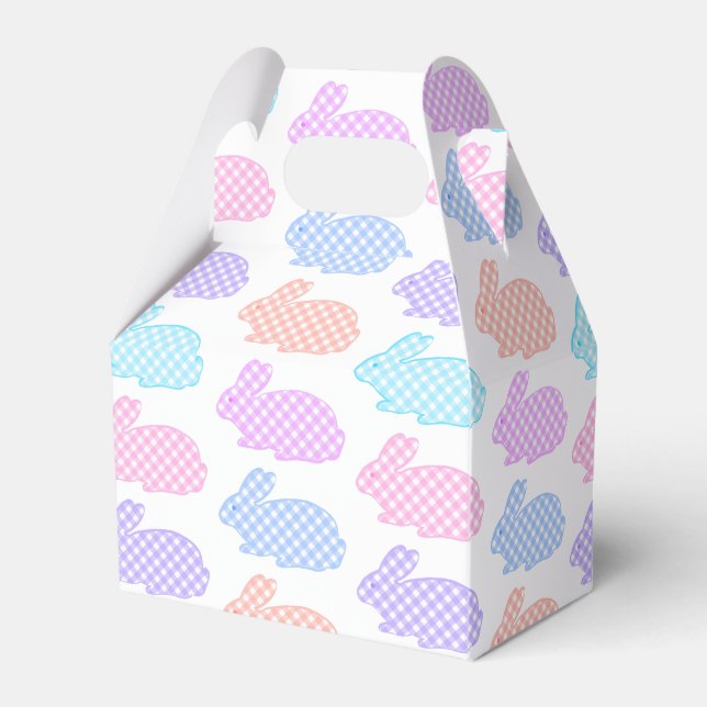 Caja Para Regalos Gingham Easter Bunny Pattern (Front Side)