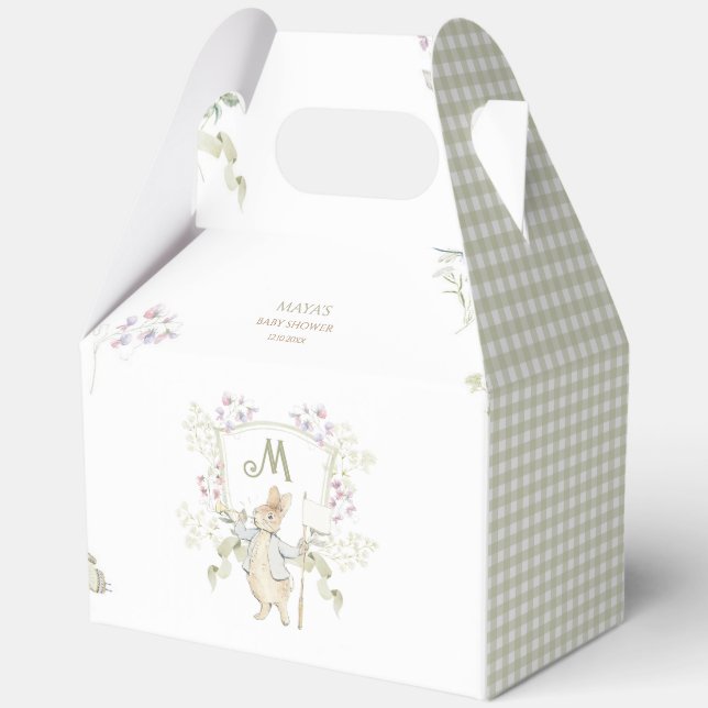 Caja Para Regalos Gingham Género Neutral Peter the Rabbit Baby Showe (Anverso)
