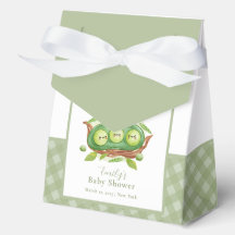 Gingham Greenery Sweet Pea En Pod Baby Shower