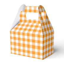 Gingham naranja
