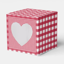 Caja Para Regalos Gingham rojo y blanco