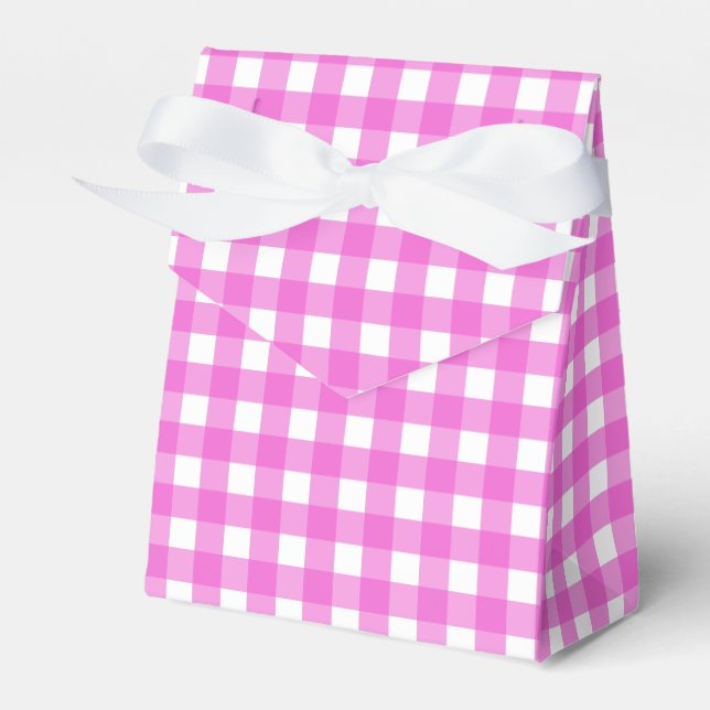 Caja Para Regalos Gingham rosa (Front Side)