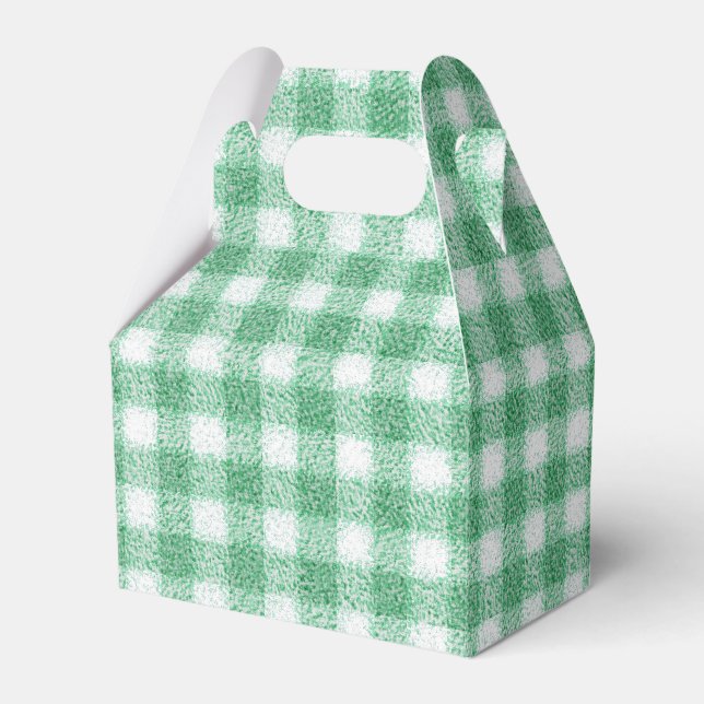 Caja Para Regalos Gingham Verde Menta  (Front Side)