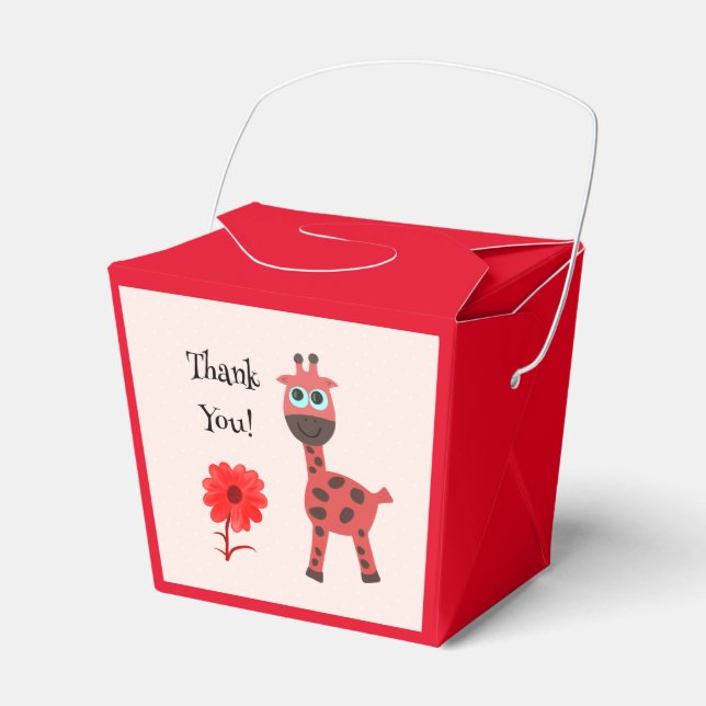 Caja Para Regalos Girafa roja (Front Side)