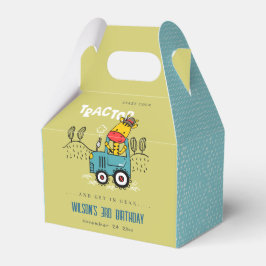 Caja Para Regalos Girafa Verde Brillante En Los Niños Del Tractor De