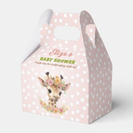 Caja Para Regalos Giraffe Baby Girl Shower Wild One Girly Safari