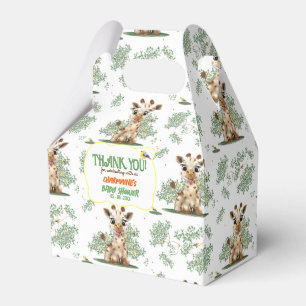 Caja Para Regalos Giraffe Bird Safari Neutral Baby Shower