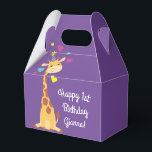 Caja Para Regalos Giraffe Kids Birthday Fiesta Cute<br><div class="desc">¡Esta adorable jirafa está aquí para el cumpleaños de su hijo! ¡Funciona bien para una fiesta de primer cumpleaños de niños lindos, un fiesta de zoológico o sólo un niño que ama las jirafas a cualquier edad! ¡El adorable bebé animal está usando un pequeño gorra fiesta para ayudar a celebrar!...</div>