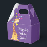 Caja Para Regalos Giraffe Kids Birthday Fiesta Cute<br><div class="desc">¡Esta adorable jirafa está aquí para el cumpleaños de su hijo! ¡Funciona bien para una fiesta de primer cumpleaños de niños lindos, un fiesta de zoológico o sólo un niño que ama las jirafas a cualquier edad! ¡El adorable bebé animal está usando un pequeño gorra fiesta para ayudar a celebrar!...</div>