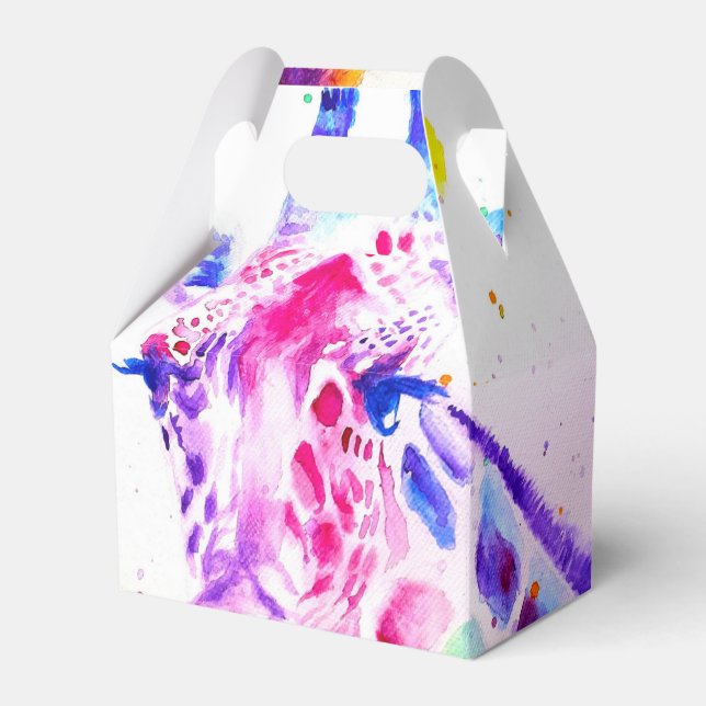 Caja Para Regalos Giraffe Wedding Cake Favour Box Zoo Animal (Front Side)