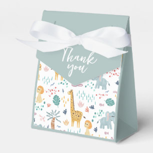 Caja Para Regalos Giraffe y el elefante Safari Baby Shower