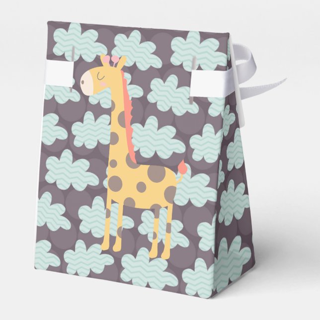 Caja Para Regalos Giraffe y nubes (Reverso)