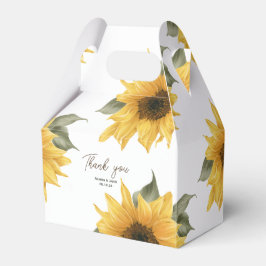 Caja Para Regalos Girasol campestre, favor de boda rústico