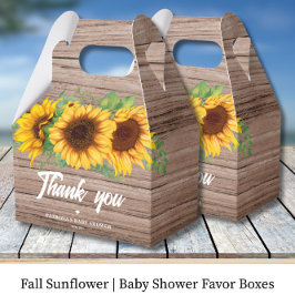 Caja Para Regalos Girasol de Otoño | Shower de Bebé