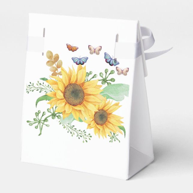 Caja Para Regalos girasol primavera (Reverso)