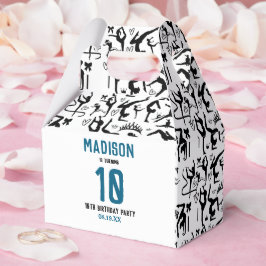Caja Para Regalos Girls Modern Black Gymnastics Kids 10th Birthday