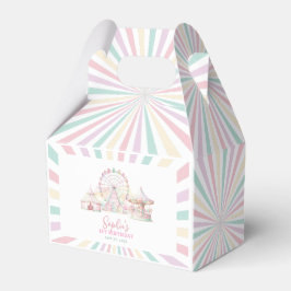 Caja Para Regalos Girly Pastel Color Carnaval Circo Niños Cumpleaños
