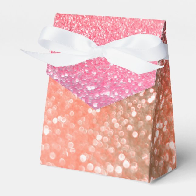 Caja Para Regalos Girly Trend Rosa Gold Purpurina Rubor (Front Side)