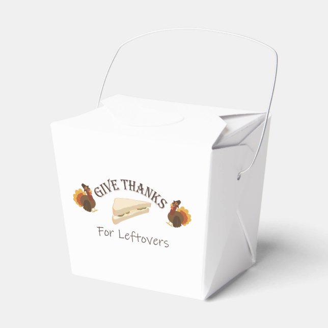 Caja Para Regalos Give Thanks For Leftovers (Front Side)