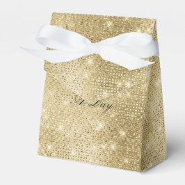 Caja Para Regalos Glam Champagne Gold Glitzy Diamonds