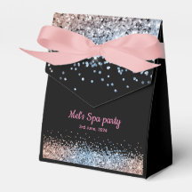 Glam purpurina rosa y negro