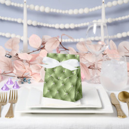 Caja Para Regalos Glam Sage Green Faux Velvet de lujo
