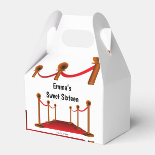Caja Para Regalos Glam White Red Carpet Sweet 16th Personalizado Fie