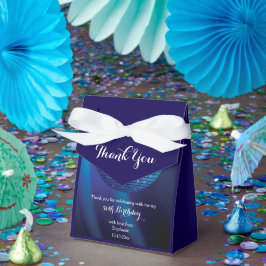 Caja Para Regalos Glamuroso 50 cumpleaños Fiesta azul Disco Ball