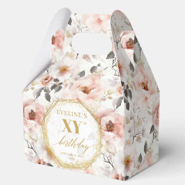 Caja Para Regalos Glamuroso color rosa rústico dorado color de agua 