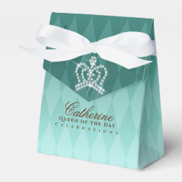 Caja Para Regalos Glittering Crown Luxe Aqua