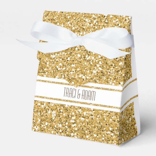 Caja Para Regalos Glittering Gold Box - Champagne y candelabro (Front Side)