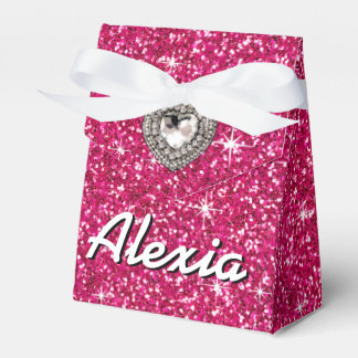 Caja Para Regalos Glitz Bling Purpurina Sparkle | fuchsia