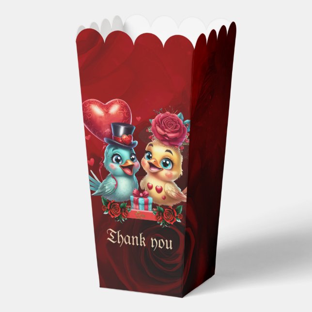 Caja Para Regalos Globo cardíaco y magia Rosa: un romance de plumas, (Anverso)