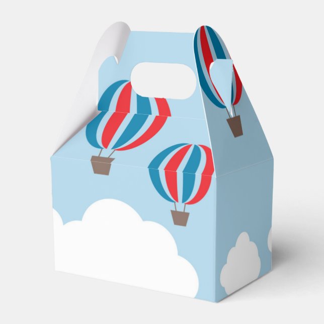 Caja Para Regalos Globos De Aire Caliente Sobre Las Nubes (Reverso)