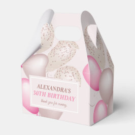 Caja Para Regalos Globos de color rosa pálido elegante Cumpleaños de