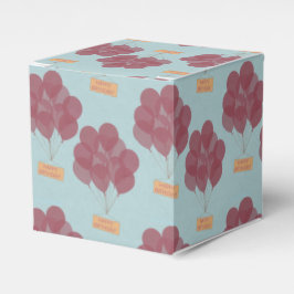 Caja Para Regalos Globos de cumpleaños felices