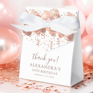 Caja Para Regalos Globos de oro Rosa Gracias Fiesta de Cumpleaños 18
