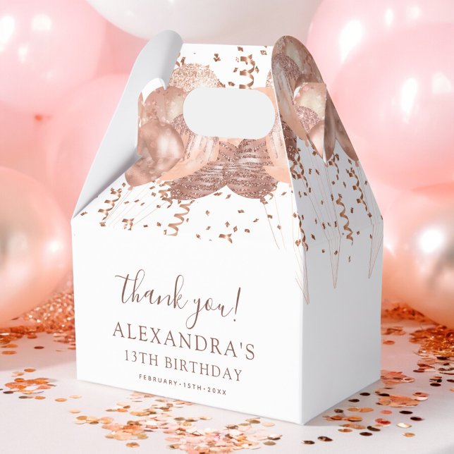 Caja Para Regalos Globos de oro Rosa Gracias Fiesta de cumpleaños nú (Subido por el creador)