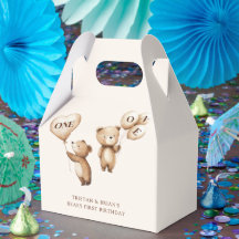 Globos de osito de peluche para gemelos cumpleaños