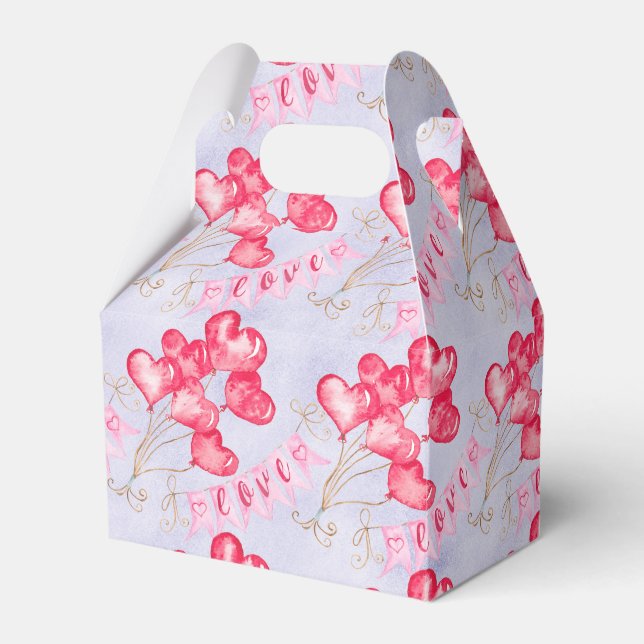 Caja Para Regalos Globos del corazón (Front Side)