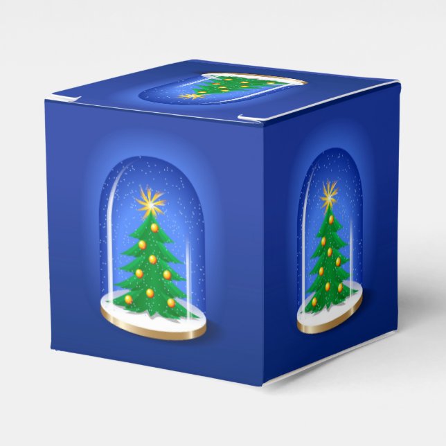 Caja Para Regalos Glóbulo de la nieve (Costado Anverso)