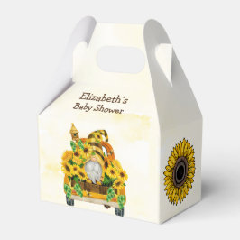 Caja Para Regalos Gnome Sunflower y Bebidas Baby Shower