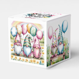 Caja Para Regalos Gnomes de Pascua en fiesta de cumpleaños de color